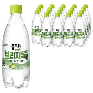 풀무원샘물 브리지톡 탄산수 라임, 20개, 500ml