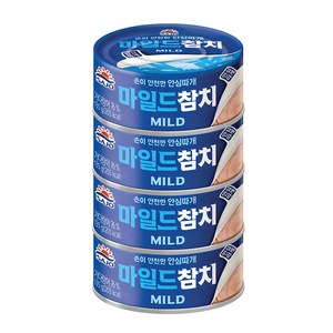 사조참치 마일드 참치 안심따개, 135g, 4개