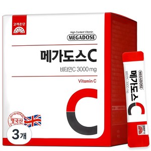 메가도스 C 비타민C 3000mg, 180g, 3개