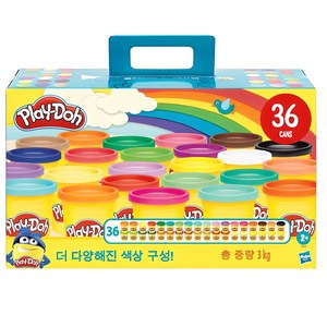 해즈브로 플레이도우 뉴 메가팩 36팩, 혼합색상, 85g, 1세트