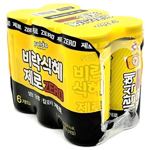 팔도 비락식혜 제로 슬림캔, 238ml, 6개