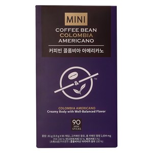 커피빈 콜롬비아 아메리카노 미니 원두커피믹스, 0.9g, 90개입, 1개