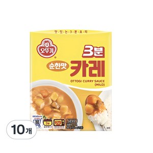 오뚜기3분 카레 순한맛, 200g, 10개