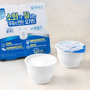 불가리스 락토프리 플레인 요거트 4개입, 85g, 4개