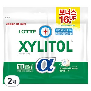 롯데자일리톨 알파 오리지날 리필, 102g, 2개