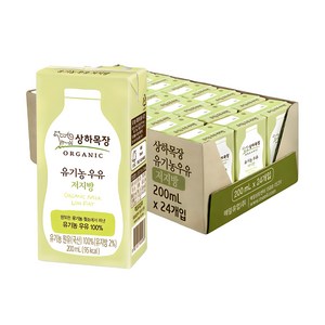 상하목장 저지방 멸균우유, 200ml, 24개