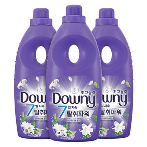 다우니 7일 탈취파워 초고농축 섬유유연제 화이트티와 릴리 본품, 1.05L, 3개