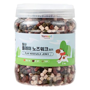 탐사 강아지 간식 플레이 노즈워크 말랑 져키 혼합맛 1kg, 1개