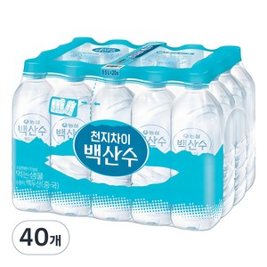 백산수 무라벨 생수, 500ml, 40개