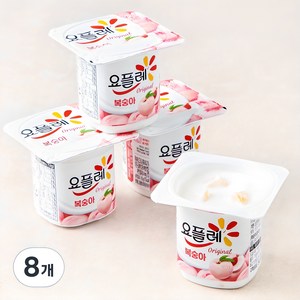 요플레 복숭아 멀티 85g, 8개