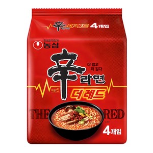 신라면 더 레드 125g, 4개