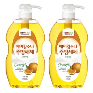 탐사 베이킹소다 주방세제 오렌지향, 780ml, 2개