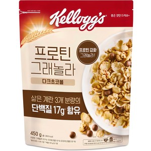 켈로그 프로틴 그래놀라 시리얼 다크초코볼, 450g, 1개