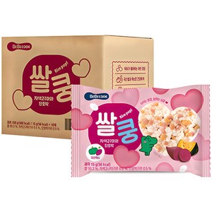 베베쿡 쌀쿵 쌀과자, 자색고구마 + 단호박 혼합맛, 15g, 10개