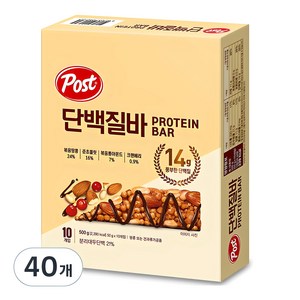 포스트 단백질바, 50g, 40개