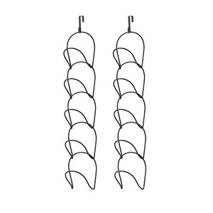코멧 홈 모자 보관용 후크 행거, 블랙, 2개