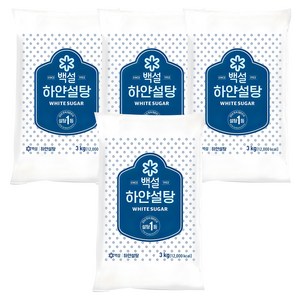 백설 하얀설탕, 3kg, 4개