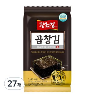 광천김 곱창도시락김, 5g, 27개