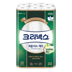 크리넥스 피톤치드 케어 천연펄프 3겹 롤화장지, 27m, 30개입, 1개