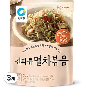 청정원 견과류 멸치볶음, 60g, 3개