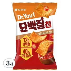 닥터유 오리온 단백질칩 칠리살사맛, 3개, 60g