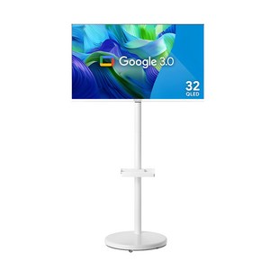 더함 FHD QLED 구글 스마트 TV 리얼 화이트에디션 + 삼탠바이미 스탠드 라이트 세트, 81cm(32인치), NA321QLED VA SH 2024C WHITE, 스탠드형, 고객직접설치