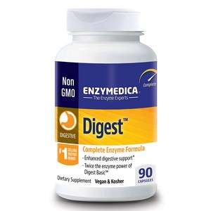 Enzymedica 다이제스트 Non-GMO 캡슐, 1개, 90정