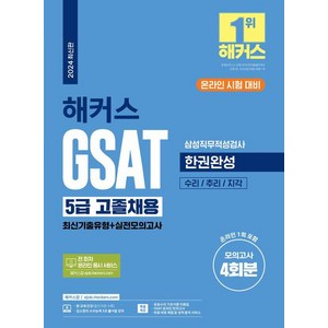 해커스 GSAT 5급 고졸채용 삼성직무적성검사 한권완성(최신기출유형+실전모의고사), 해커스잡