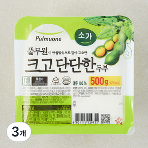 풀무원 크고 단단한 두부, 500g, 3개