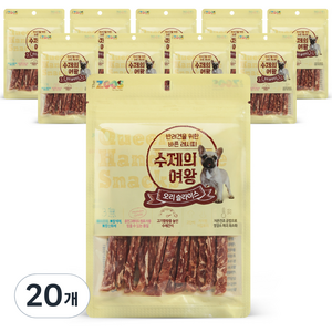 수제의여왕 강아지 간식, 오리슬라이스, 70g, 20개