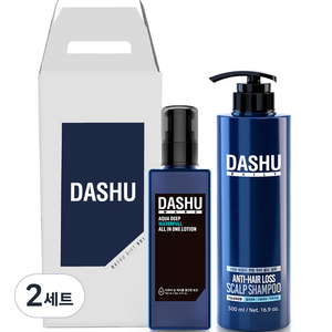 다슈 맨즈 아쿠아 딥 워터풀 올인원 로션 153ml + 데일리 한방 두피케어 골드 샴푸 시트러스향 500ml 세트, 2세트