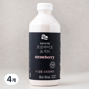 숲골 임실치즈마을 프로바이오 요거트 딸기, 900ml, 4개