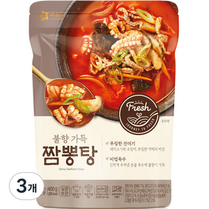 저니투프레쉬 불향가득 짬뽕탕, 400g, 3개