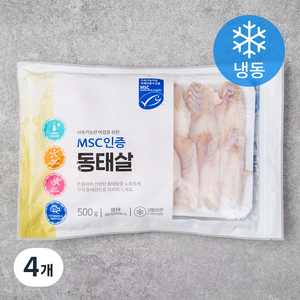 프리미어 미국 MSC인증 동태살(냉동), 500g, 4개