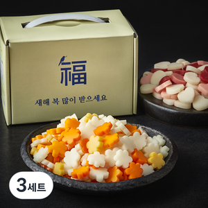 떡찌니 행운가득 떡국떡 선물세트 1호 600g, 3세트