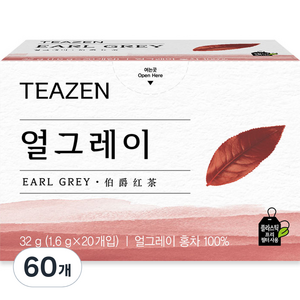 티젠 얼그레이 홍차, 1.6g, 20개입, 3개