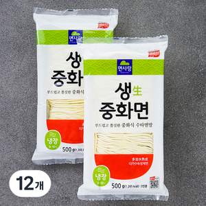 냉장_면사랑 생 중화면 6인분, 500g, 12개