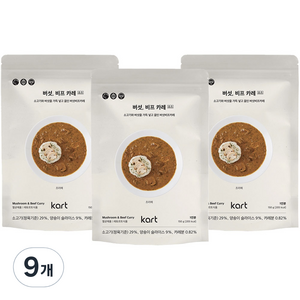 카트 버섯 비프 카레, 150g, 9개