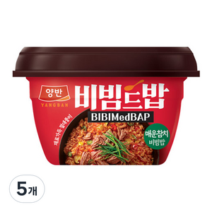 동원 양반 비빔드밥 매운참치 비빔밥 컵, 5개, 272.5g