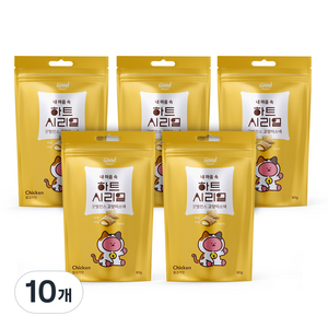 굿밸런스 고양이 간식 하트 시리얼 80g, 닭고기맛, 10개