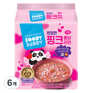 푸디버디 핑크 퐁당 라면 80g, 24개