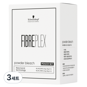 슈바츠코프 파이버플렉스 파우더블리치 파우치 탈색약 150g + 본드플렉스 산화제 320g 세트, 3세트