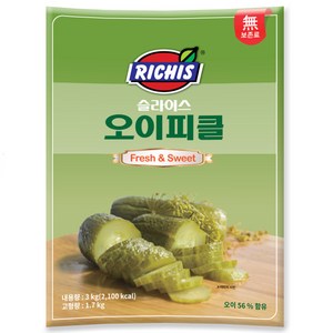 리치스 슬라이스 오이피클 파우치, 3kg, 1개