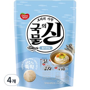 동원 국물의 신 멸치한알, 100g, 4개