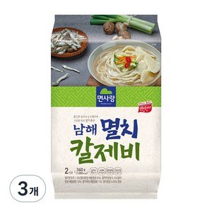 면사랑 남해 멸치 칼제비, 360g, 3개