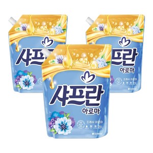 샤프란 아로마 섬유유연제 프레쉬 아로마 리필, 2.1L, 3개