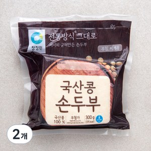 청정원 국산콩 손두부, 300g, 2개