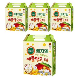 베지밀 과일이 꼭꼭 씹히는 애플망고 두유, 190ml, 64개