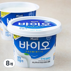 매일바이오 무가당 플레인, 450g, 8개