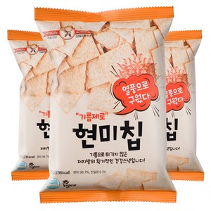 기름제로현미칩 과자, 60g, 3개